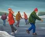 Bruslaři/Ice Skaters, 2012, olej na plátně/oil on canvas, 50x60cm