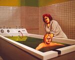 Léčebná kúra/Health Treatment, 1977, olej na plátně/oil on canvas, 55x60cm