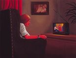 Televizní večer/Evening by the TV, 1999, olej na plátně/oil on canvas,50x65cm