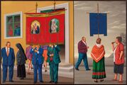 Svaté prapory/Holy Banners, 2018-19, olej na plátně/oil on canvas, 80 x 120cm