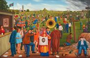 Nesení kříže/Bearing the Cross, 1994-2010, olej na plátně/oil on canvas, 130x200cm