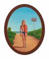 Cesta na pláž/On the Way to the Beach, 2017, olej na plátně/oil on canvas, 50x40cm